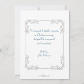 ヴィンテージがサンタに雪の中で手紙を送る シーズンカード (裏面)