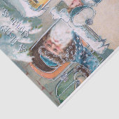 ヴィンテージがサンタに雪の中で手紙を送る 薄葉紙 (詳細)