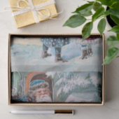 ヴィンテージがサンタに雪の中で手紙を送る 薄葉紙 (ギフト)