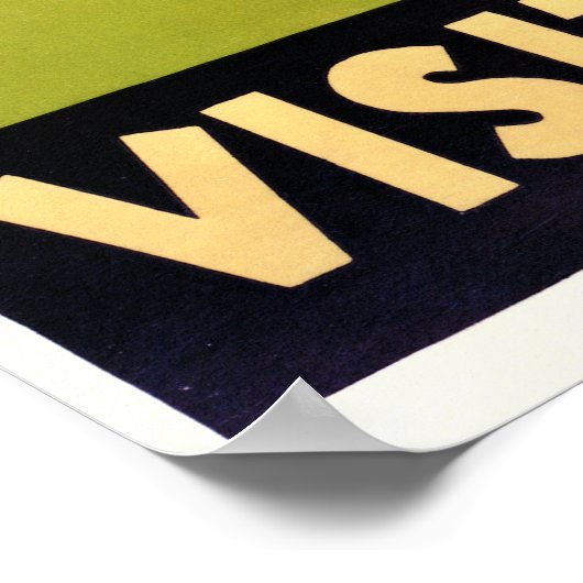 ヴィンテージがゾウを訪れる ポスター (角)