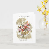 ヴィンテージがフラワーカードで元気になる カード (黄色い花)