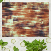 ヴィンテージがベージュの上で茶色または珊瑚の汚れ キッチンタオル (折り畳み)