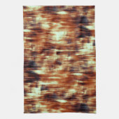 ヴィンテージがベージュの上で茶色または珊瑚の汚れ キッチンタオル (縦)