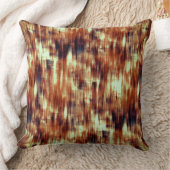 ヴィンテージがベージュの上で茶色または珊瑚の汚れ クッション (ブランケット)