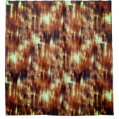 ヴィンテージがベージュの上で茶色または珊瑚の汚れ シャワーカーテン (正面)