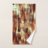 ヴィンテージがベージュの上で茶色または珊瑚の汚れ バスタオルセット (ハンドタオル)