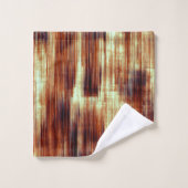 ヴィンテージがベージュの上で茶色または珊瑚の汚れ バスタオルセット (ウォッシュタオル)