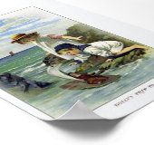 ヴィンテージが人形を海に ポスター (角)