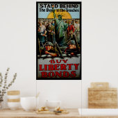 ヴィンテージが塹壕の中で少年たちの後ろに立つ ポスター (キッチン)