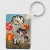 ヴィンテージが変化するチューリップが咲く景色 キーホルダー (裏面)