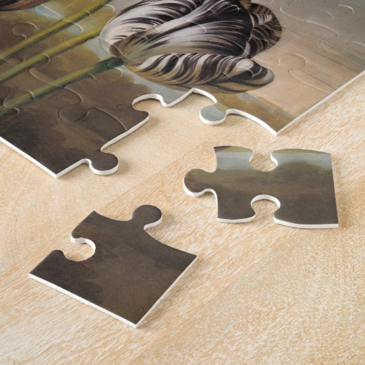 ヴィンテージが変化するチューリップが咲く景色 ジグソーパズル (側面)