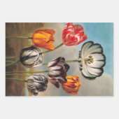 ヴィンテージが変化するチューリップが咲く景色 ラッピングペーパーシート (正面3)