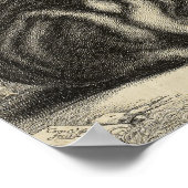 ヴィンテージが大きな猫をアートする ポスター (角)