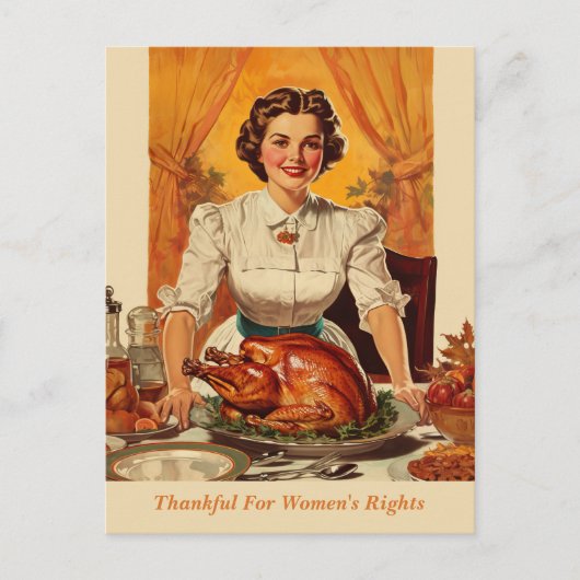 ヴィンテージが女性の権利に感謝 シーズンポストカード (正面)