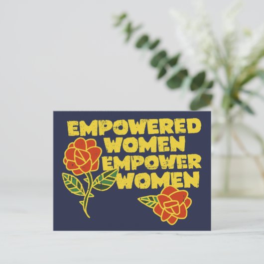 ヴィンテージが女性フェミニストアートに力を与える シーズンポストカード (スタンド正面)