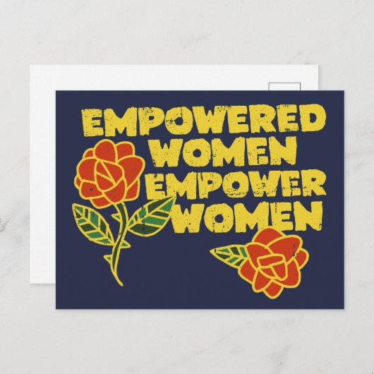 ヴィンテージが女性フェミニストアートに力を与える シーズンポストカード (正面/裏面)