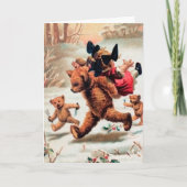 ヴィンテージが子供のクリスマスカードを盗む シーズンカード (正面)