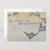 ヴィンテージが幸せを願う ポストカード (正面/裏面)