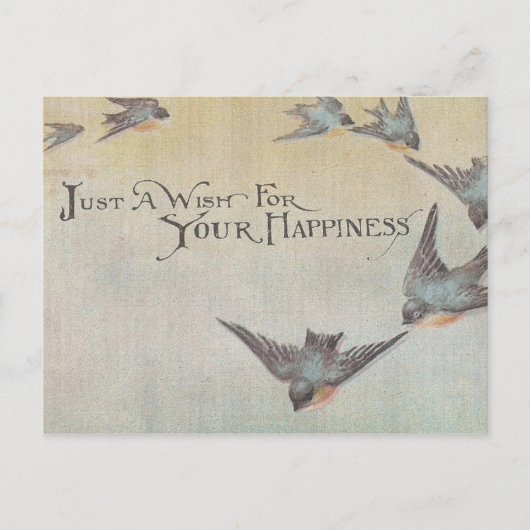 ヴィンテージが幸せを願う ポストカード (正面)
