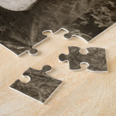 ヴィンテージが庭でキスをするの子どもたちの愛の写真 ジグソーパズル (側面)