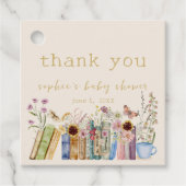 ヴィンテージが新しいチャプター赤ちゃんシャワーを予約 フェイバータグ (正面)