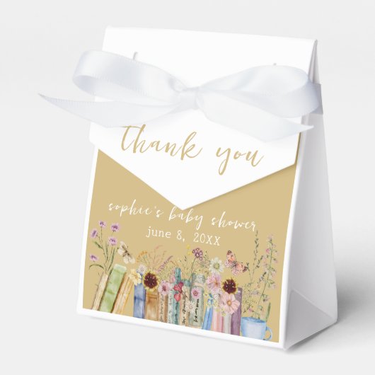 ヴィンテージが新しいチャプター赤ちゃんシャワーを予約 フェイバーボックス (正面サイド)