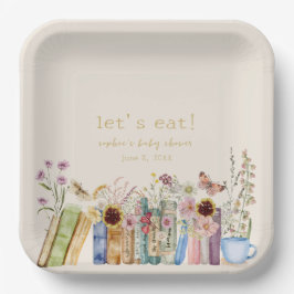 ヴィンテージが新しいチャプター赤ちゃんシャワーを予約 ペーパープレート