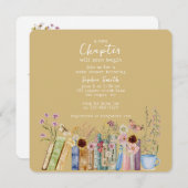 ヴィンテージが新しいチャプター赤ちゃんシャワーを予約 招待状 (正面/裏面)