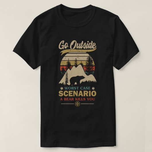 ヴィンテージが最悪の場合のシナリオA Bear Killの外に出る Tシャツ (デザイン正面)