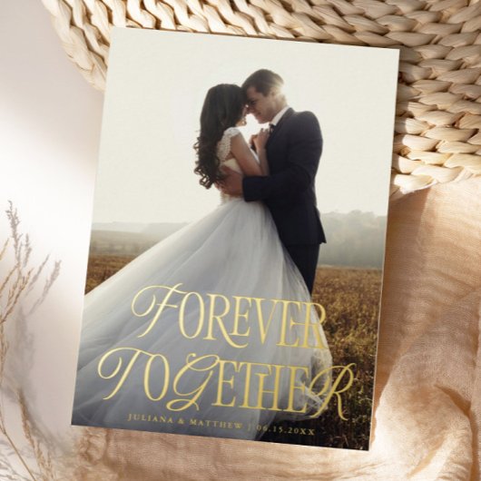 ヴィンテージが永遠に一緒結婚に発表 箔招待状