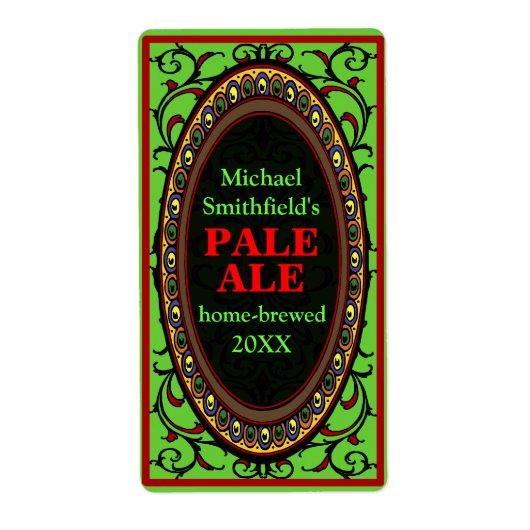 ヴィンテージが盛る自家製ビールラベルグリーン ラベル (正面)
