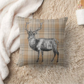 ヴィンテージが秋の色タータンチェック クッション (ブランケット)