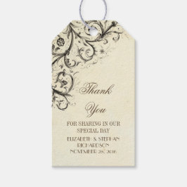 ヴィンテージが華やかな結婚式ありがとう ギフトタグ