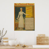 ヴィンテージが訓練を受けたナース ポスター (キッチン)
