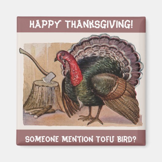 ヴィンテージが豆腐鳥の磁石について言及する マグネット (正面)