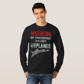 ヴィンテージが飛行機について自発的に話す Tシャツ (正面フル)