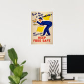 ヴィンテージが食べ物の指でない食品の安全性 ポスター (ホームオフィス)