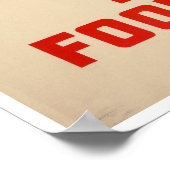 ヴィンテージが食べ物の指でない食品の安全性 ポスター (角)