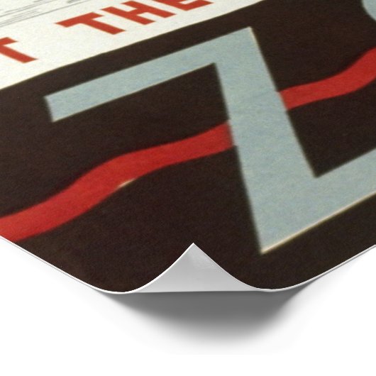 ヴィンテージが鳥の鶴で動物園のポスターを訪れる ポスター (角)