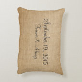 ヴィンテージがBurlapの後ずっと幸せに アクセントクッション (裏面(縦))