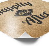 ヴィンテージがBurlapの後ずっと幸せに フォトプリント (角)