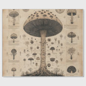 ヴィンテージきのこ植物図鑑 (10) ラッピングペーパー (フラット)