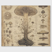 ヴィンテージきのこ植物図鑑 (5) ラッピングペーパー (フラット)