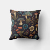 ヴィンテージきのこ花デザイン芸術 クッション (裏面)