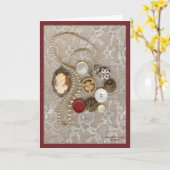 ヴィンテージきらきら光る祖父母のデイカード(大プリント) カード (黄色い花)