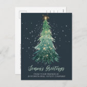 ヴィンテージきらめくツリー会社事業 シーズンポストカード (正面/裏面)