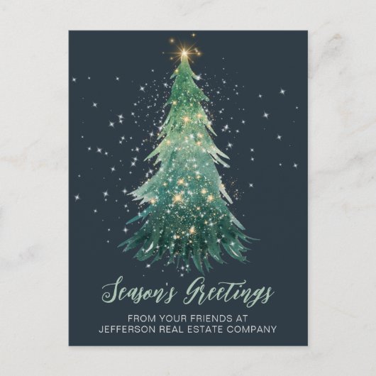 ヴィンテージきらめくツリー会社事業 シーズンポストカード (正面)