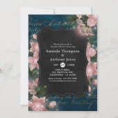 ヴィンテージきらめくフローラウッドランドカップルシャワー 招待状 (正面)