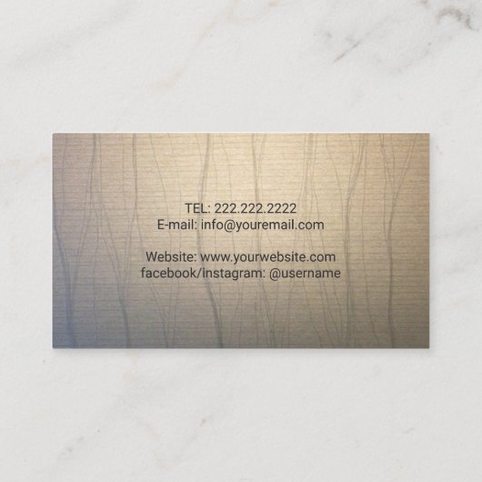 ヴィンテージきらめくZenテクスチャウェルネススパサロン 名刺 (裏面)