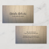 ヴィンテージきらめくZenテクスチャウェルネススパサロン 名刺 (正面/裏面)